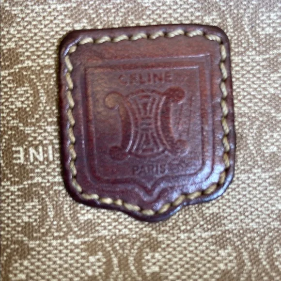 Vintage Celine Macadam coated canvas and leather Crossbody Bag 10” x 7” - Picture 5 of 16